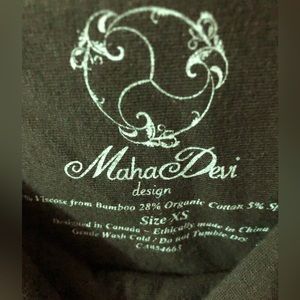 Maha Devi black leggings with tassels